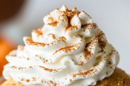 Pumpkin Pie Ice Cream With Whipped Cream