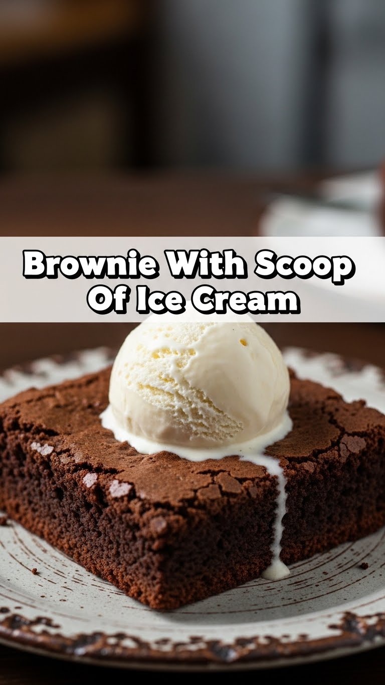 Brownie With Scoop Of Ice Cream