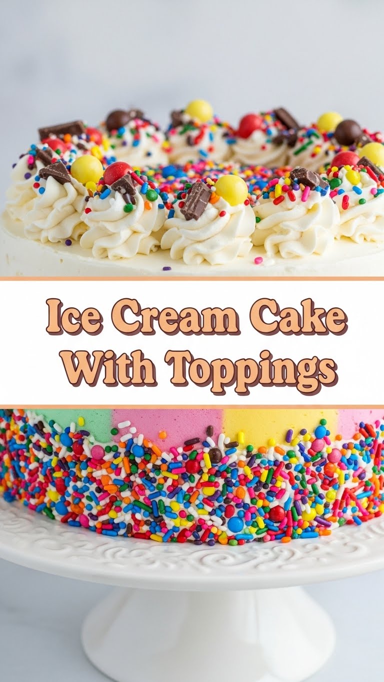 Ice Cream Cake With Toppings