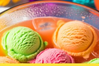 Punch With Sherbert Ice Cream