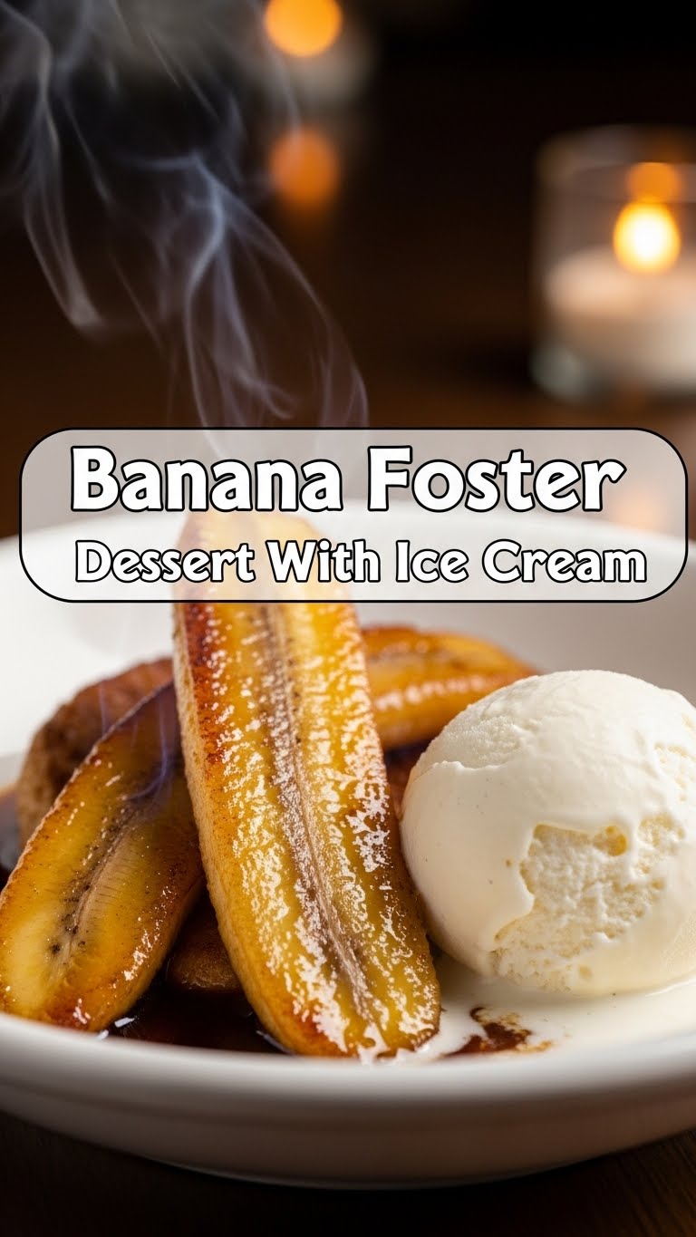 Banana Foster Dessert With Ice Cream