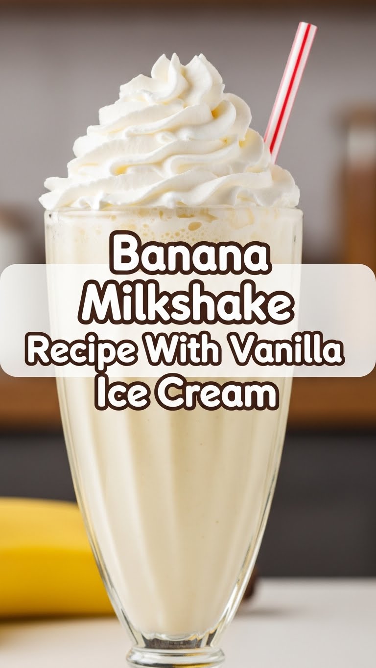 Banana Milkshake Recipe With Vanilla Ice Cream