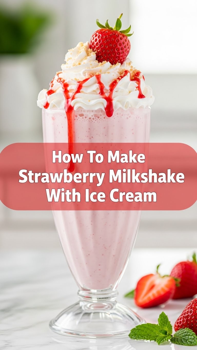 How To Make Strawberry Milkshake With Ice Cream