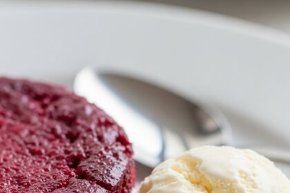 Beetroot Dessert With Ice Cream