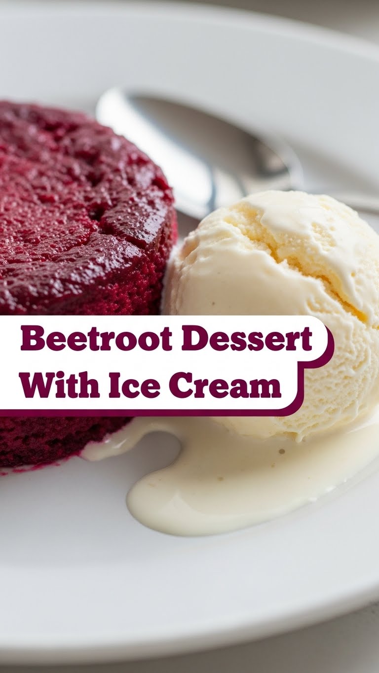Beetroot Dessert With Ice Cream