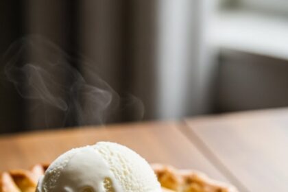 Homemade Pie With Ice Cream