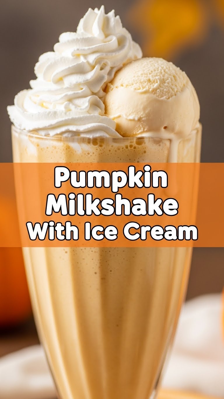Pumpkin Milkshake With Ice Cream