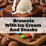 Brownie With Ice Cream And Snacks