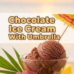 Chocolate Ice Cream With Umbrella