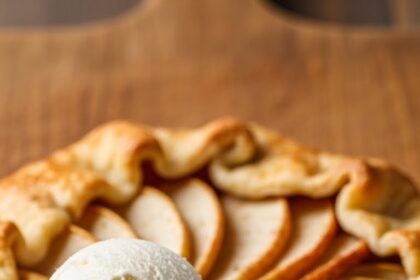 Apple Crostata With Ice Cream