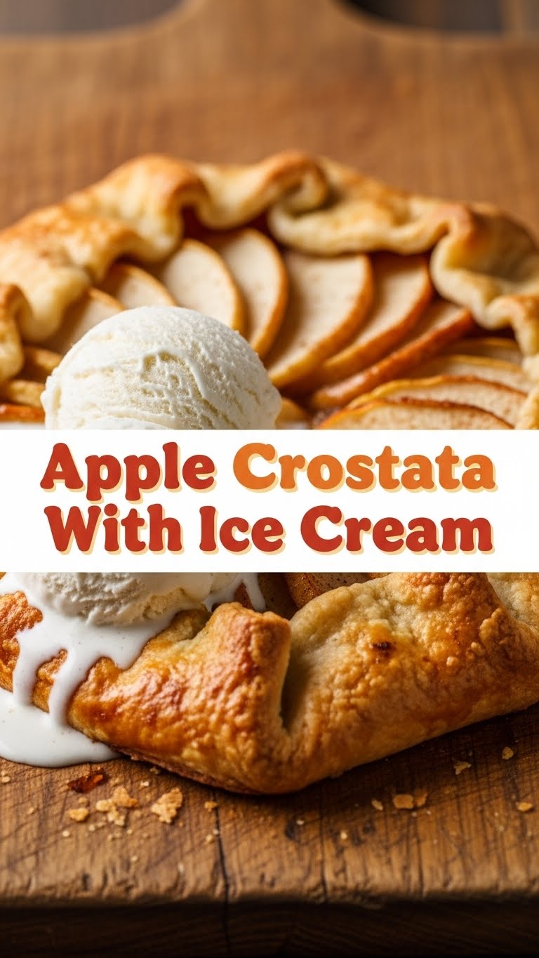 Apple Crostata With Ice Cream