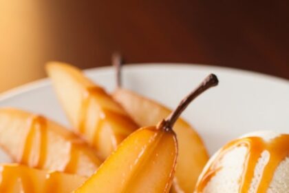 Caramelized Pears With Ice Cream