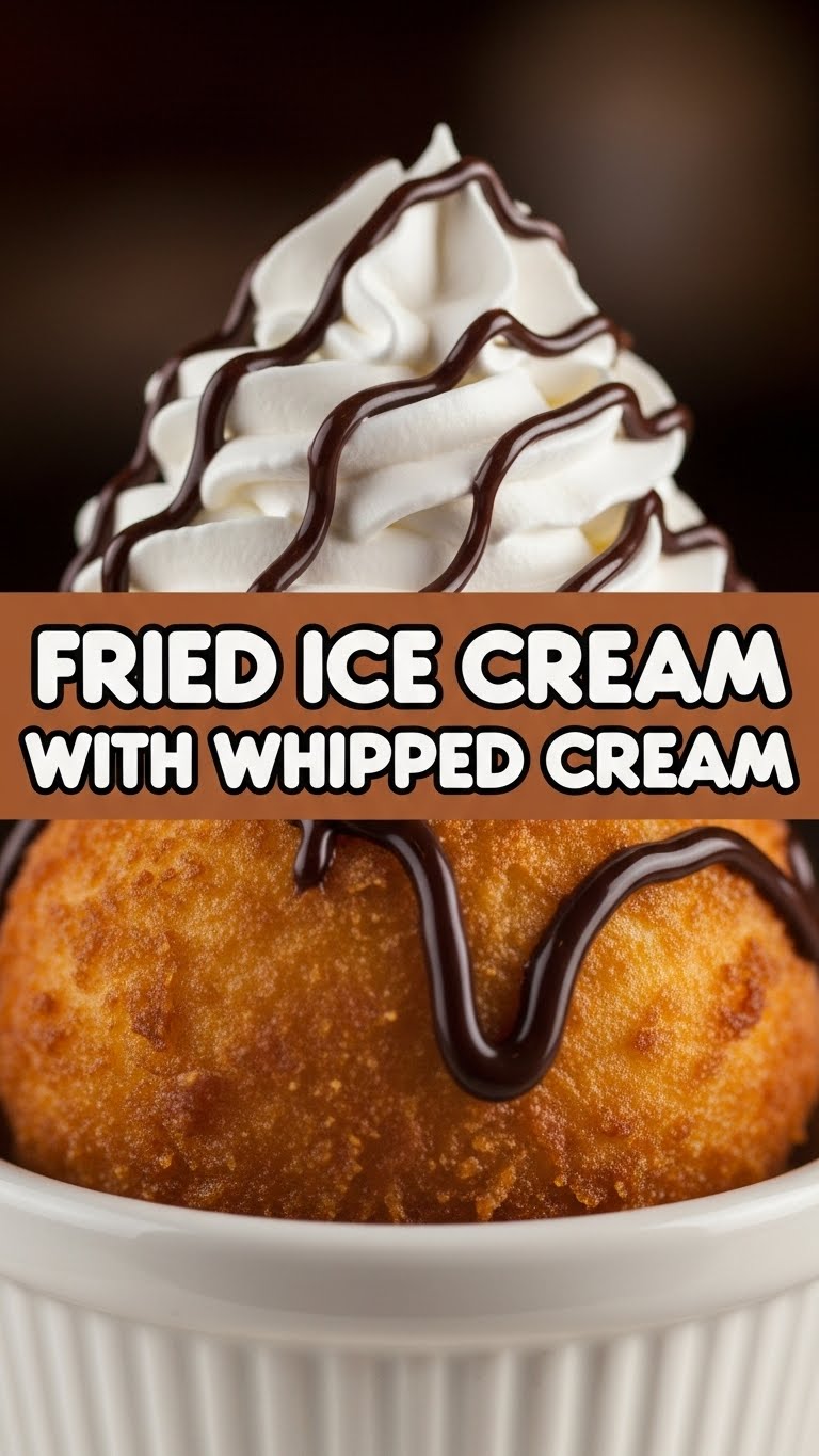 Fried Ice Cream With Whipped Cream