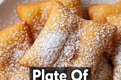 Plate Of Fried Dough With Ice Cream