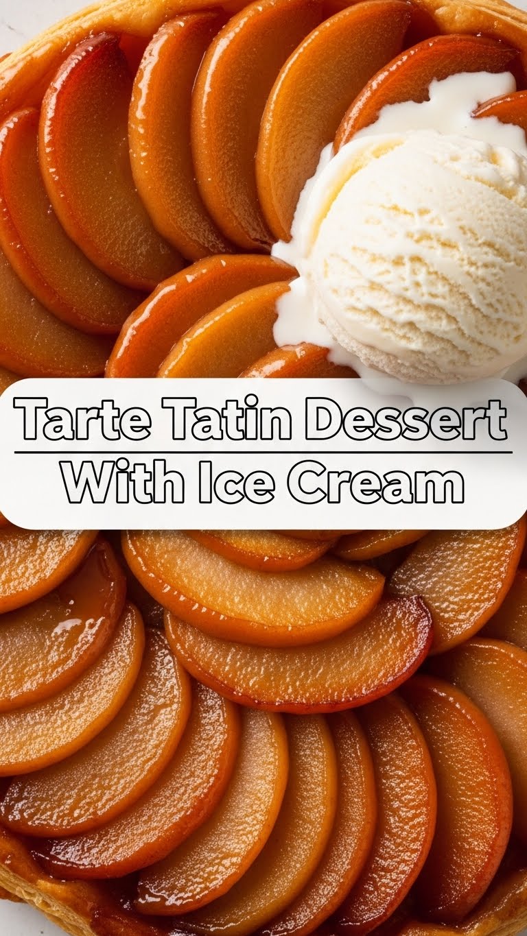 Tarte Tatin Dessert With Ice Cream