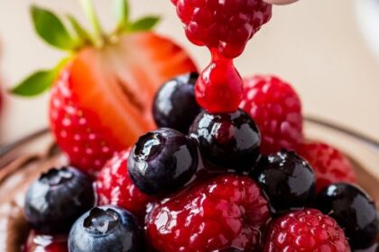 Chocolate Mousse With Berry Compote