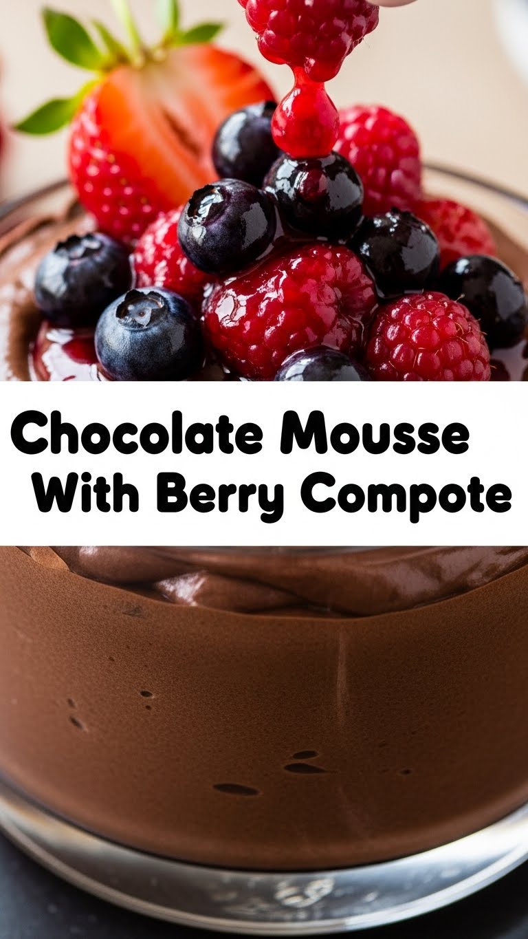Chocolate Mousse With Berry Compote