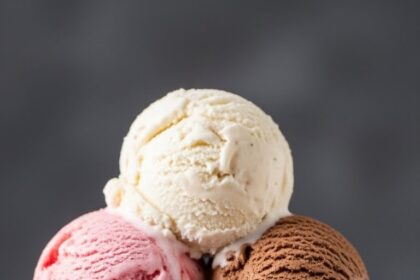 Waffle With Ice Cream And Whipped Cream