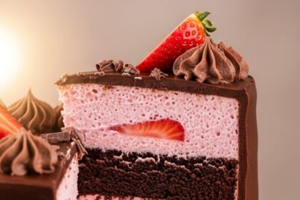 Chocolate Cake With Strawberry Mousse Filling