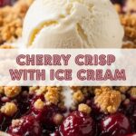 Cherry Crisp With Ice Cream