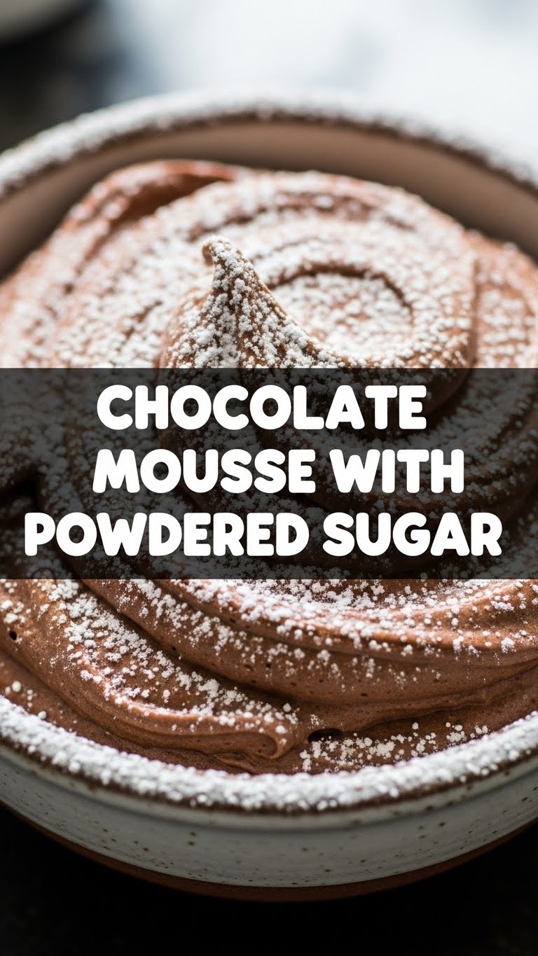 Chocolate Mousse With Powdered Sugar