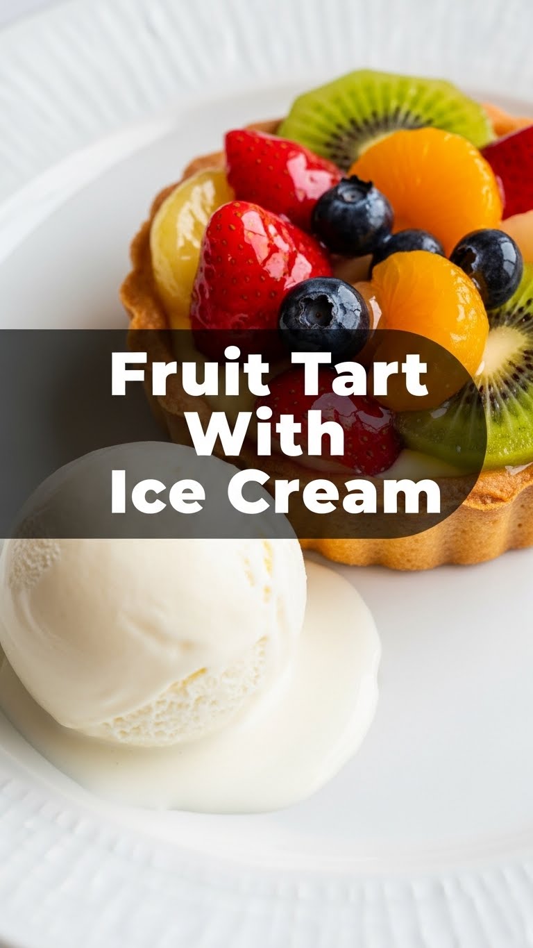 Fruit Tart With Ice Cream