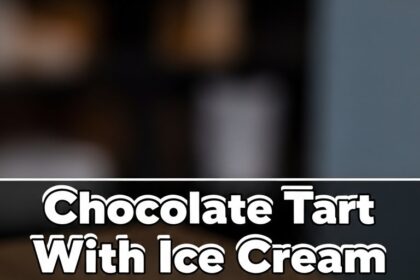 Chocolate Tart With Ice Cream And Berries