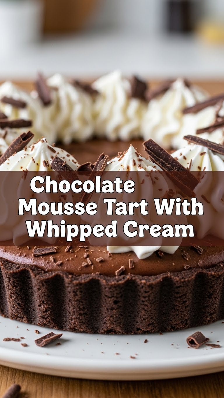 Chocolate Mousse Tart With Whipped Cream