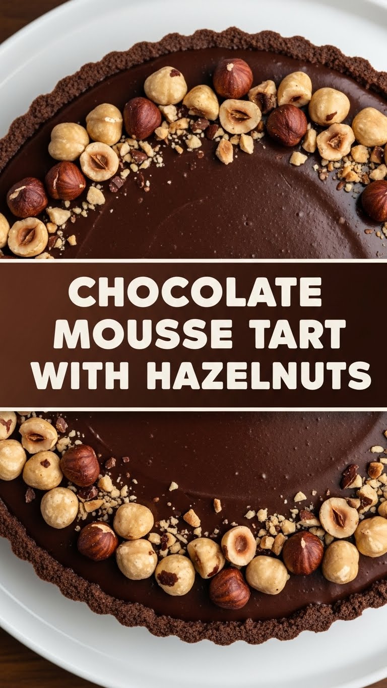 Chocolate Mousse Tart With Hazelnuts