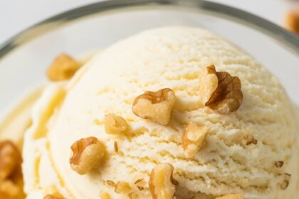 Banana Ice Cream With Walnuts