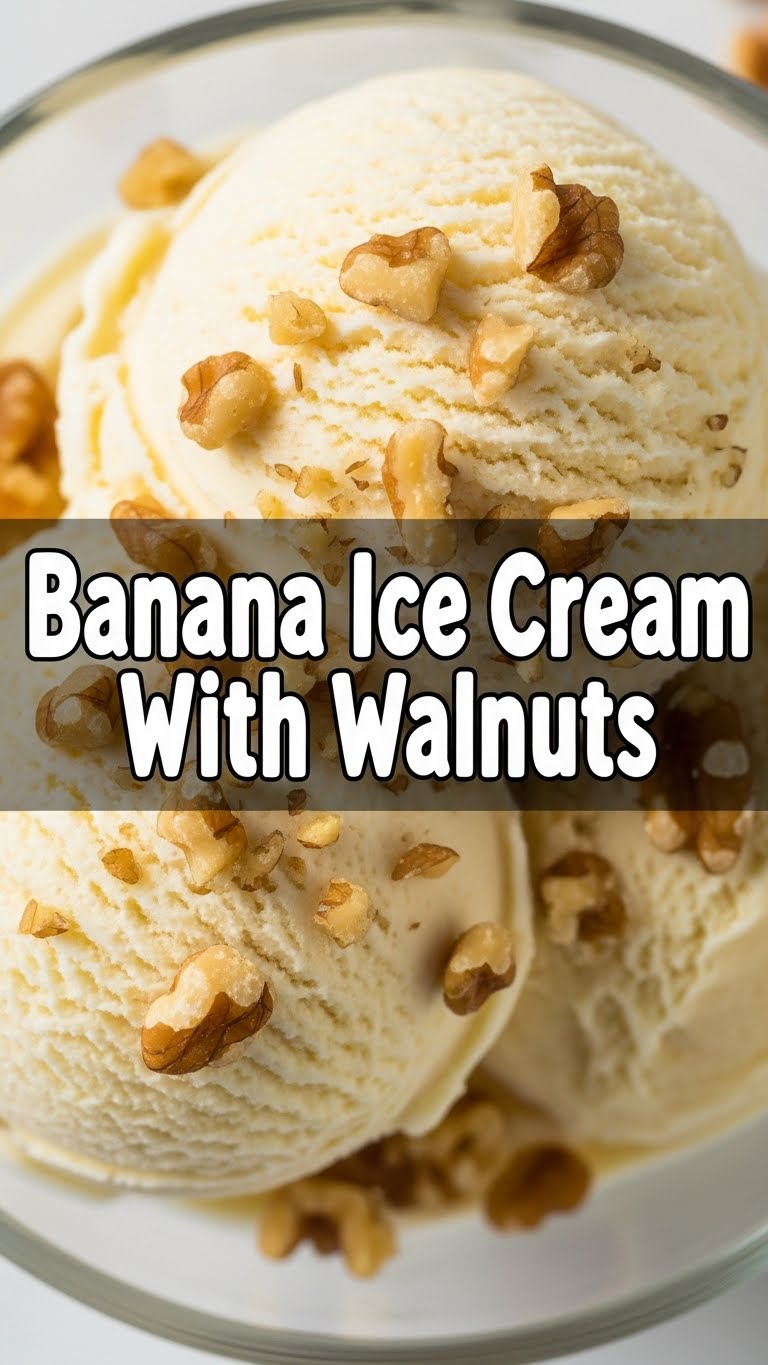 Banana Ice Cream With Walnuts