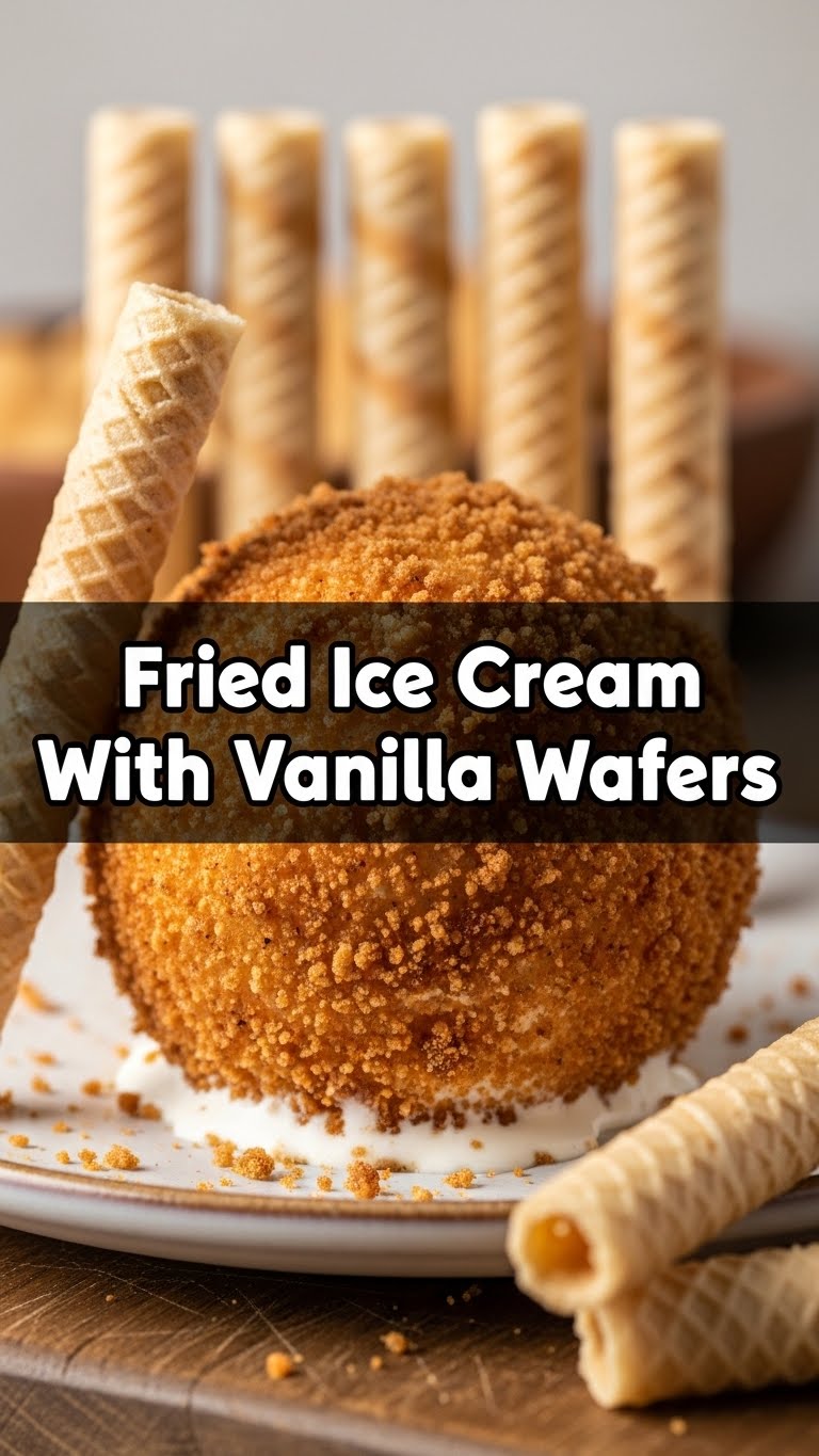 Fried Ice Cream With Vanilla Wafers