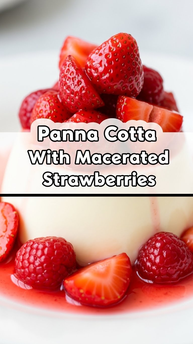 Panna Cotta With Macerated Strawberries