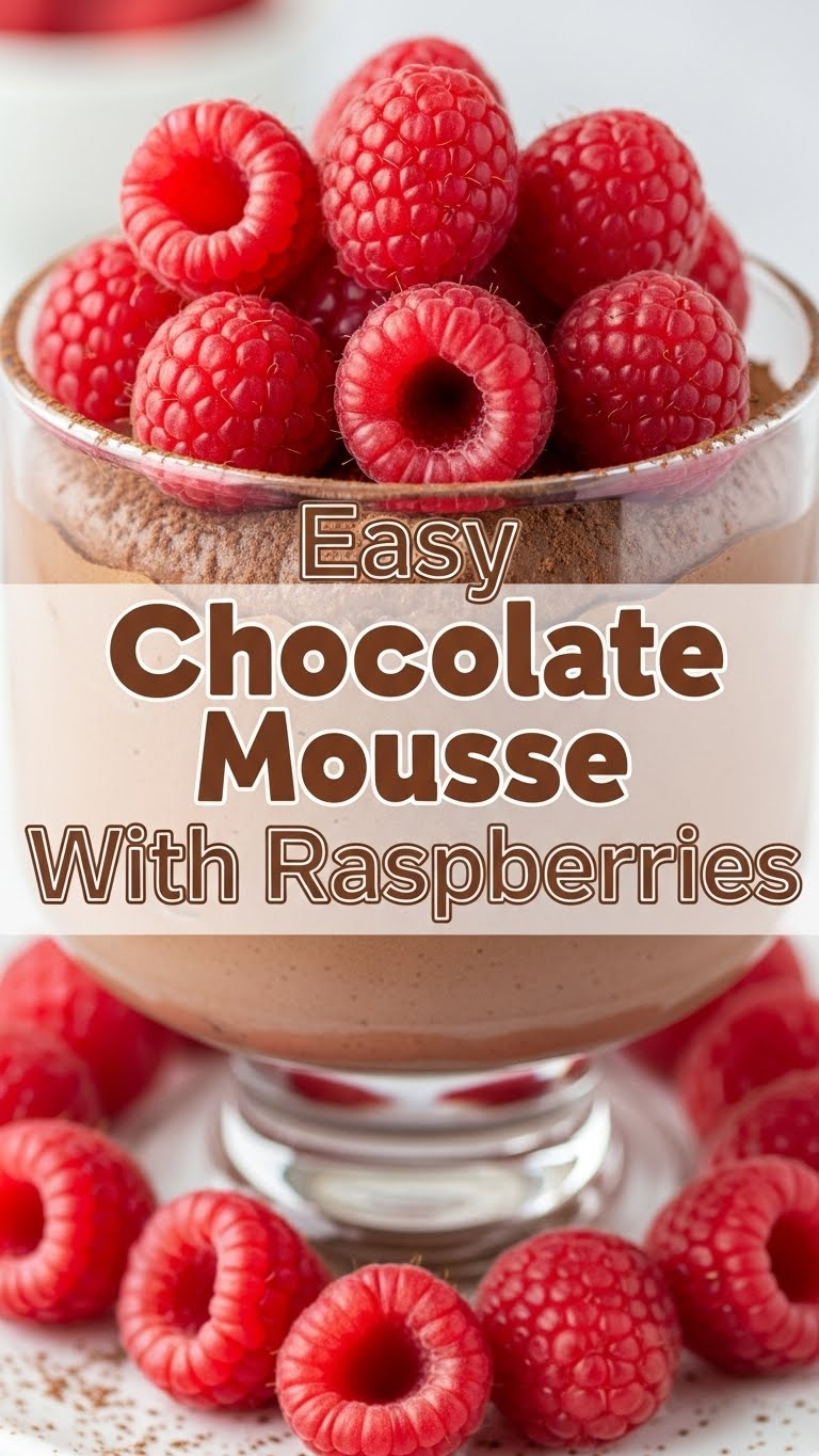 Easy Chocolate Mousse With Raspberries