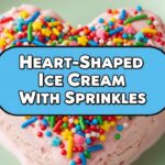 Heart-Shaped Ice Cream With Sprinkles