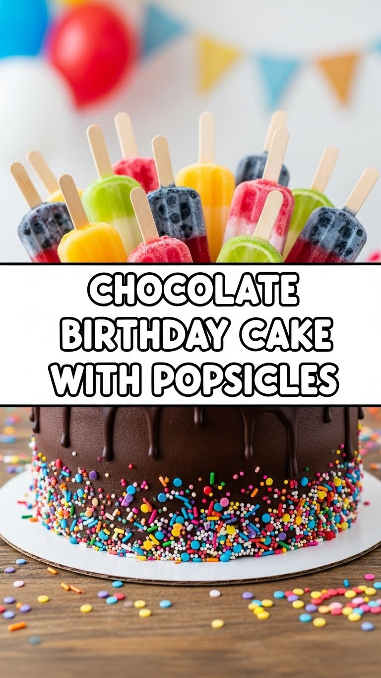Chocolate Birthday Cake With Popsicles