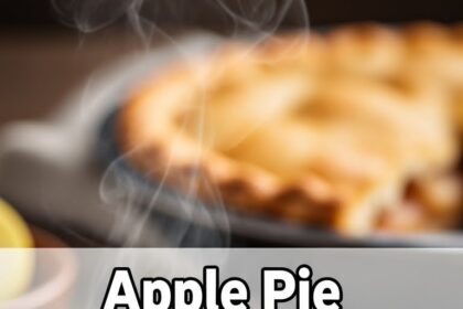 Apple Pie With Ice Cream On Plate