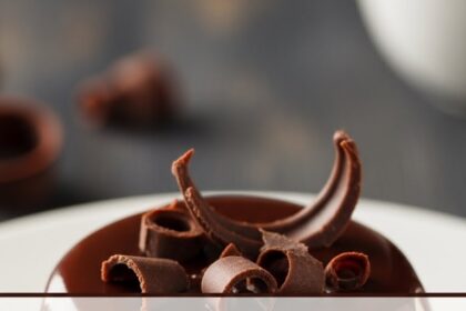 Vanilla Panna Cotta With Chocolate Sauce