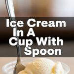 Ice Cream In A Cup With Spoon