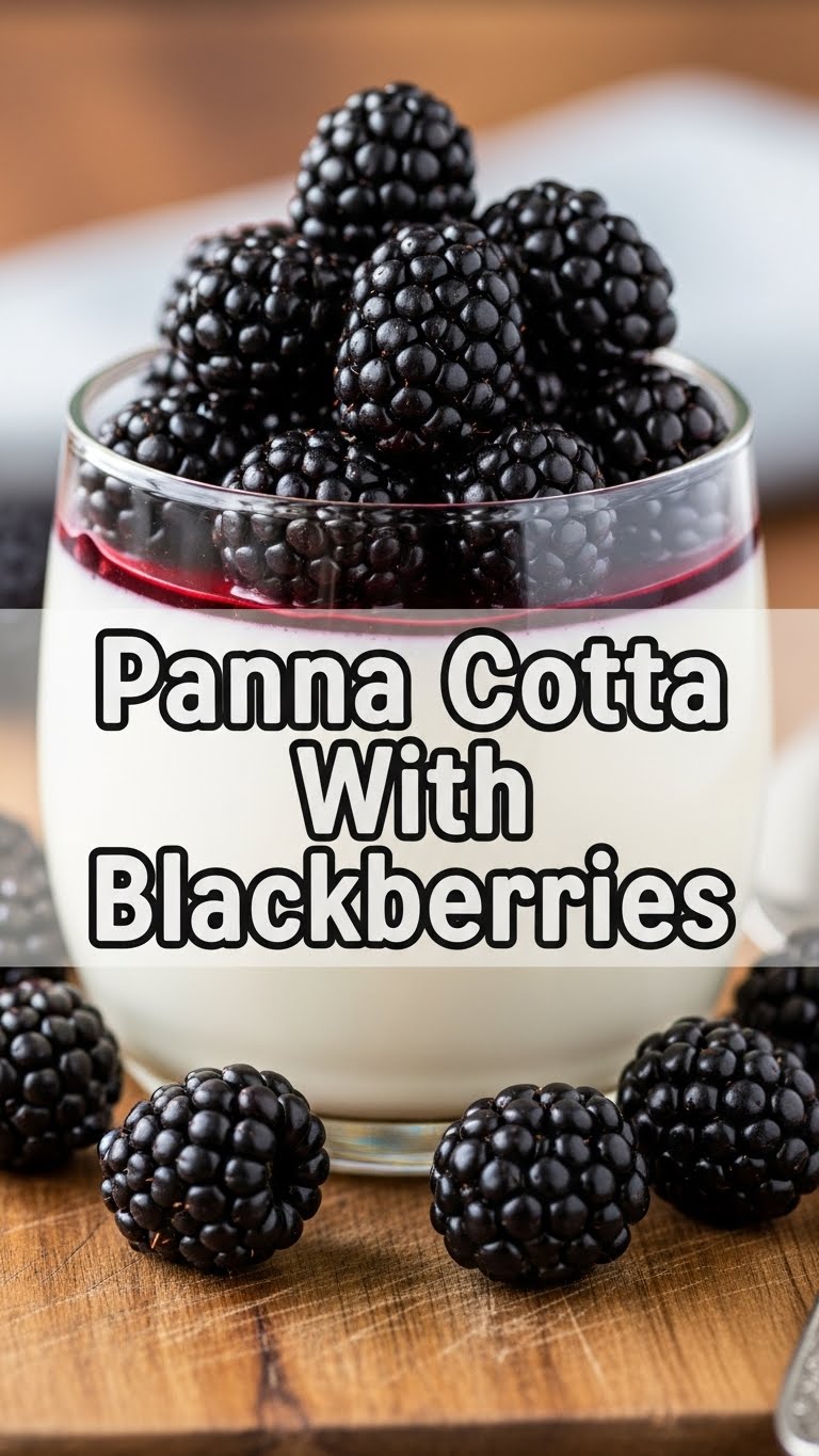 Panna Cotta With Blackberries