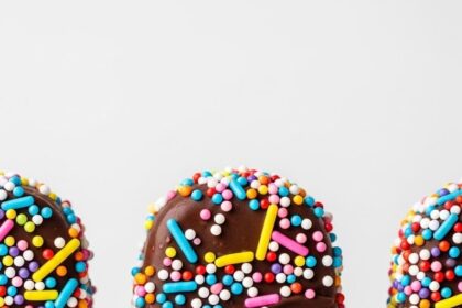 Chocolate Banana Popsicles With Sprinkles