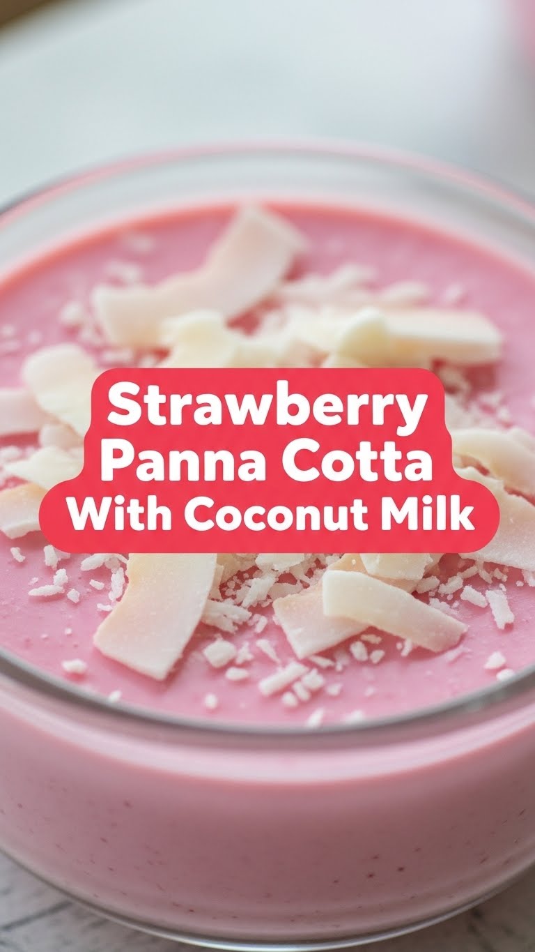 Strawberry Panna Cotta With Coconut Milk