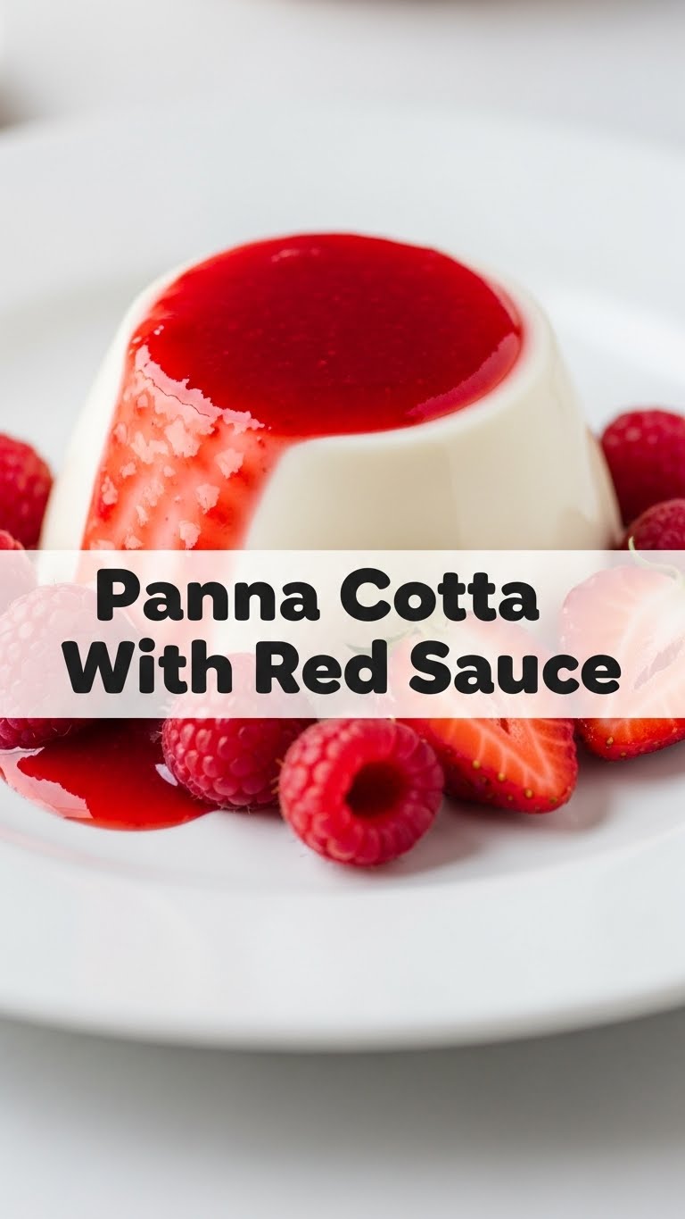 Panna Cotta With Red Sauce