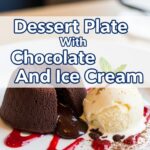 Dessert Plate With Chocolate And Ice Cream