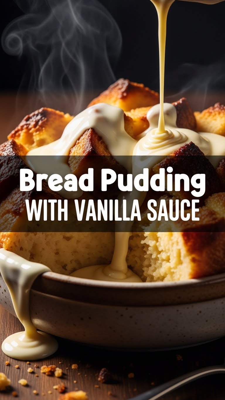 Bread Pudding With Vanilla Sauce