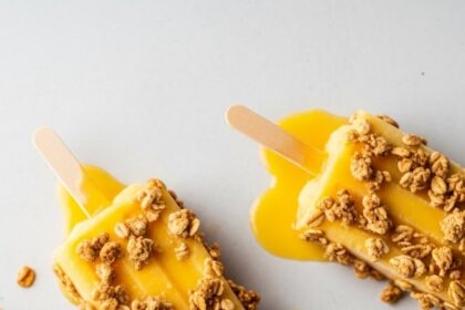 Mango Coconut Popsicles With Granola
