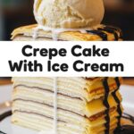 Crepe Cake With Ice Cream