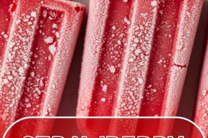 Strawberry Popsicles With Frozen Strawberries
