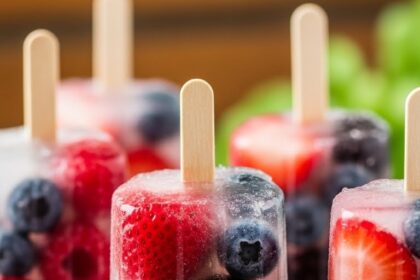 Berry Popsicles With Fresh Berries