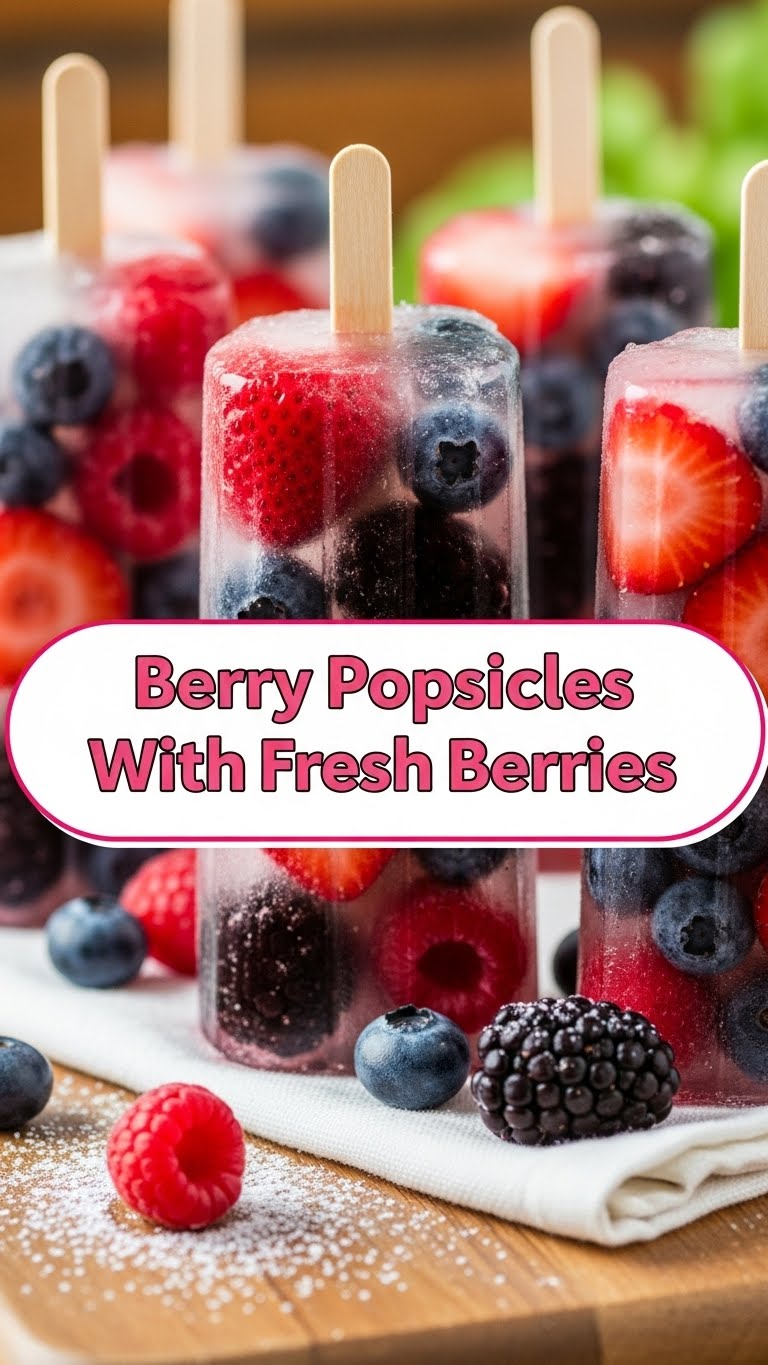 Berry Popsicles With Fresh Berries
